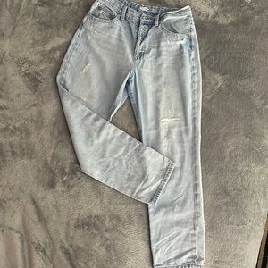 Old Navy distressed Jeans - O.G. Straight Highrise - size 14 plus - button fly